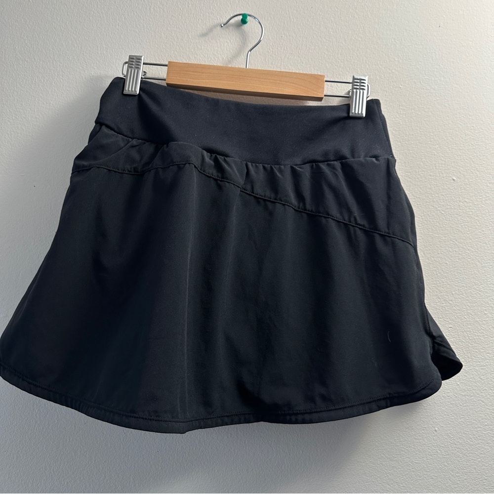 Zella Sun Black Play Off The Pleats Athletic Skort Tennis Golf Skirt Size XS